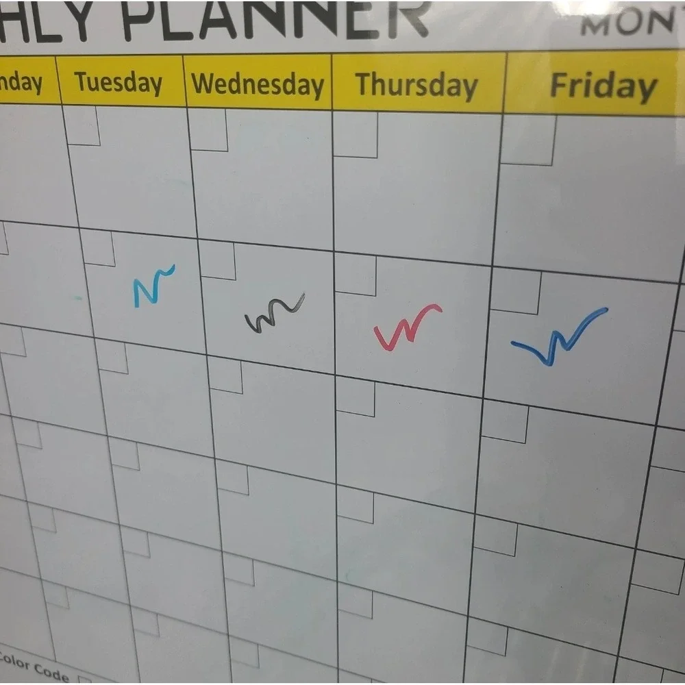 Lorell Magnetic Dry Erase Monthly Planner Board 24x18 with Expo Markers Eraser